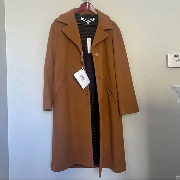 MCQ Coat Alexander McQueen Tan Wool Coat - Picture 1 of 7